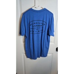 Quiksilver Mens Blue‎ Graphic T-Shirt XL Regular Fit Boardriding Co Mtn & Wave